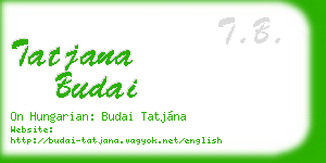 tatjana budai business card